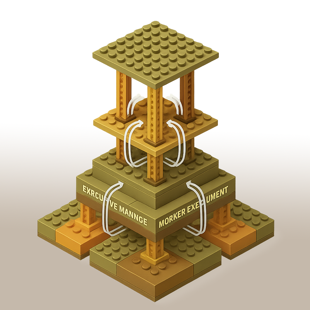 Lego-style representation of Hierarchical Architecture