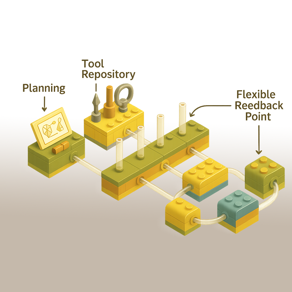 Lego-style representation of Agentic Workflows